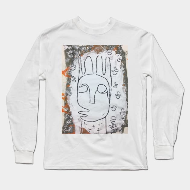 face Long Sleeve T-Shirt by Angel Rivas